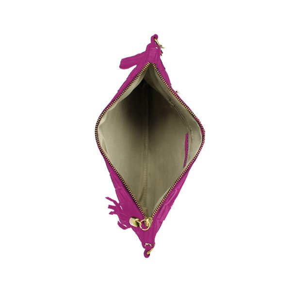 Fuchsiové kožené psaníčko Lampoo Duria-image-1