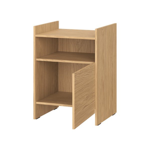 Noční stolek v dekoru dubu s poličkami v přírodní barvě Toopt – noo.ma-image-2