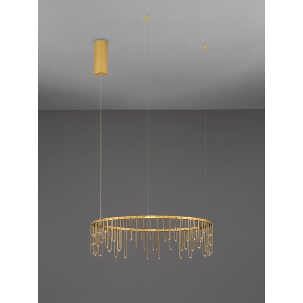 Hliníkové LED stmívatelné závěsné svítidlo ve zlaté barvě ø 65 cm Stellar – Nova Luce-image-3