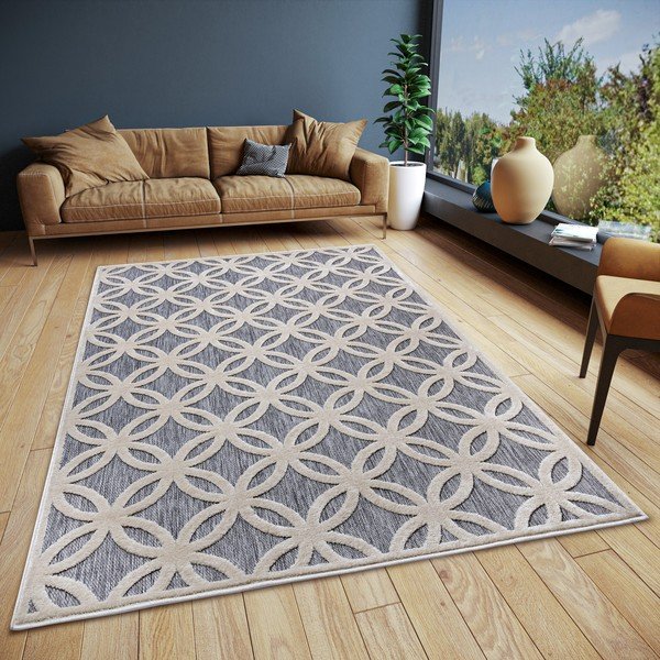 Šedý koberec 57x90 cm Iconic Circle – Hanse Home-image-1