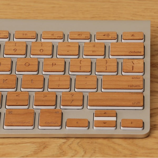 Dřevěný skin pro klávesnici Apple Extended, třešeň