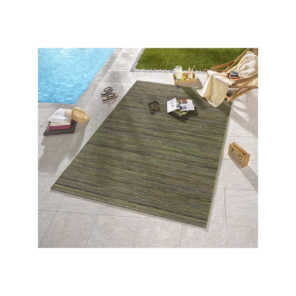 Koberec vhodný i na ven Lotus 160x230 cm, zelený melír-image-3