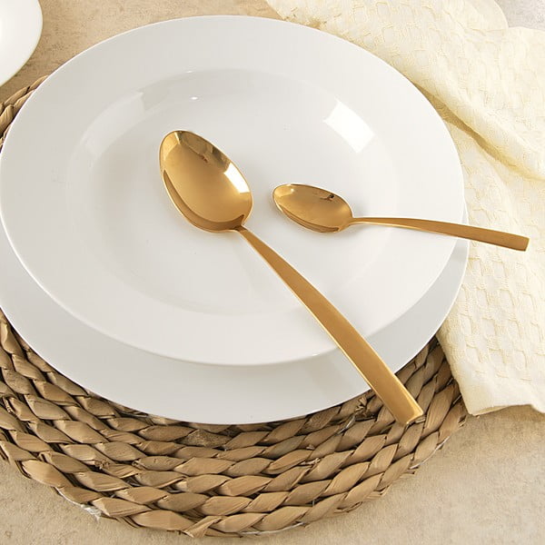 Nerezový příbor 24 ks ve zlaté barvě Gold – Orion-image-4