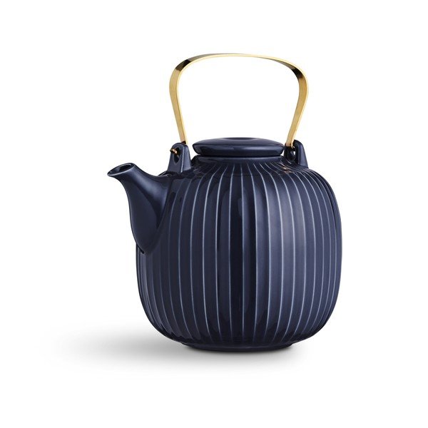 Tmavě modrá porcelánová čajová konvice Kähler Design Hammershoi, 1,2 l
