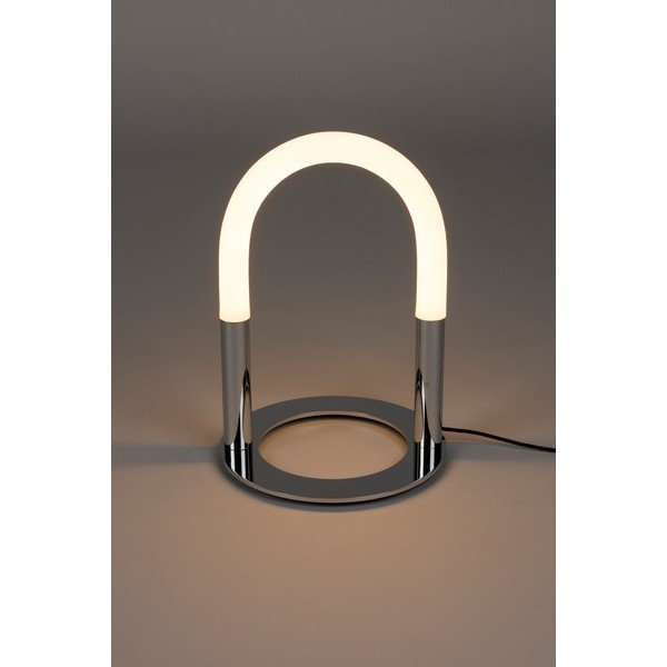 Kovová LED stmívatelná stolní lampa ve stříbrné barvě (výška 36 cm) Arch – Zuiver-image-3