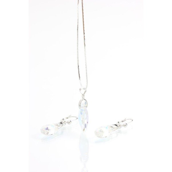 Set náhrdelníku a náušnic Yasmine Clear Crystal-image-2