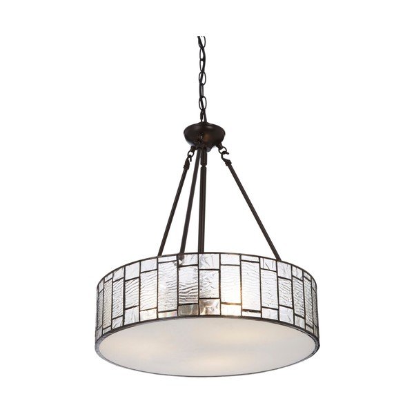Kovové závěsné svítidlo se skleněným stínidlem ø 46 cm Waldorf – Premier Housewares-image-3