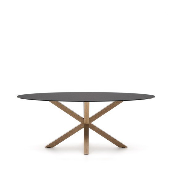 Jídelní stůl se skleněnou deskou 100x200 cm Argo – Kave Home-image-2