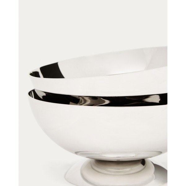 Nerezové servírovací misky v sadě 2 ks ve stříbrné barvě Nirela – Kave Home-image-3