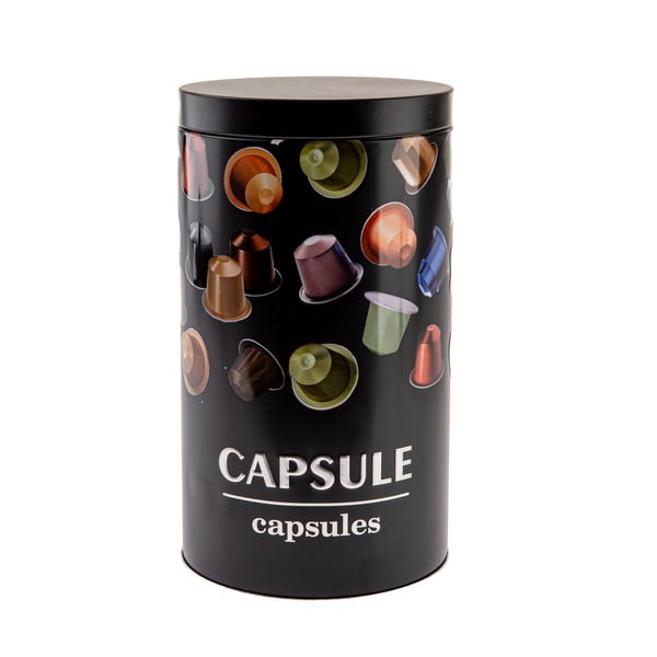 Černá dóza na kávové kapsle Black3D – Dakls