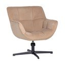 Béžové otočné sametové křeslo Wibo – WOOOD