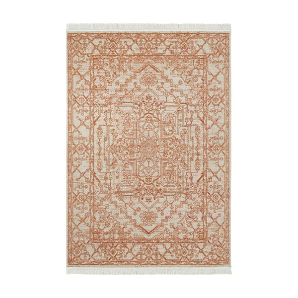 Oranžový koberec s podílem recyklované bavlny Nouristan, 120 x 170 cm