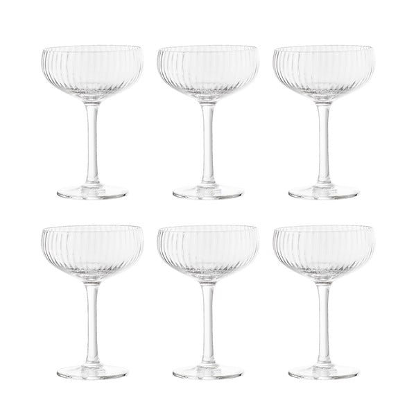 Skleničky v sadě 6 ks na sekt 250 ml Astrid – Bloomingville