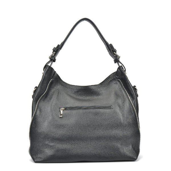 Černá kožená kabelka Mangotti Bags Anna-image-3