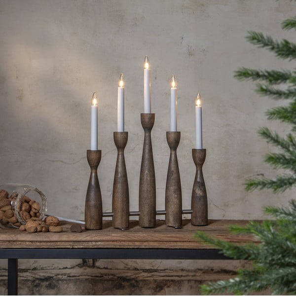 Vánoční světelná dekorace do zásuvky v tmavě přírodní barvě Midja 2.0 – Star Trading-image-1