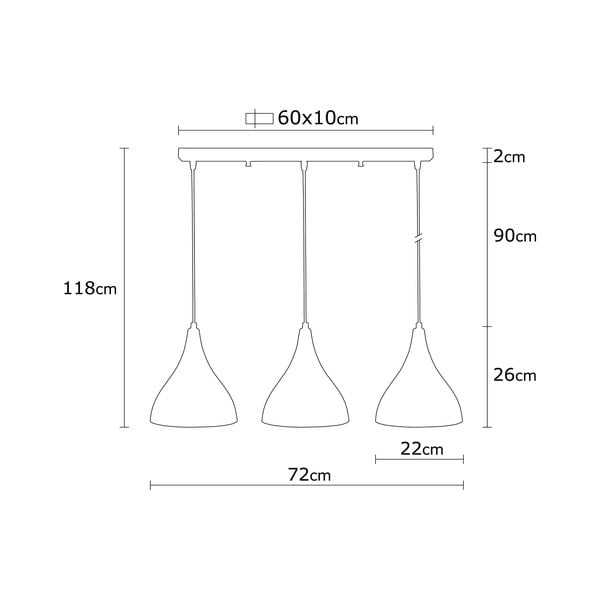 Černé závěsné svítidlo s kovovým stínidlem Sağlam – Opviq lights-image-3