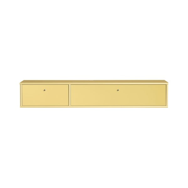 Světle žlutý TV stolek 136x22 cm Mistral – Hammel Furniture