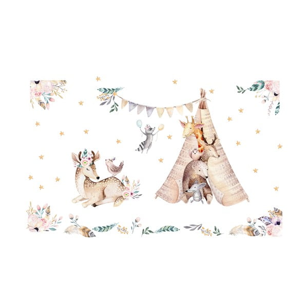 Dětské samolepky na zeď Ambiance Rabbits Woodland-image-2