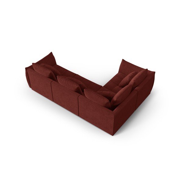 Červená rohová pohovka (levý roh/do L) Bloom – Micadoni Home-image-3