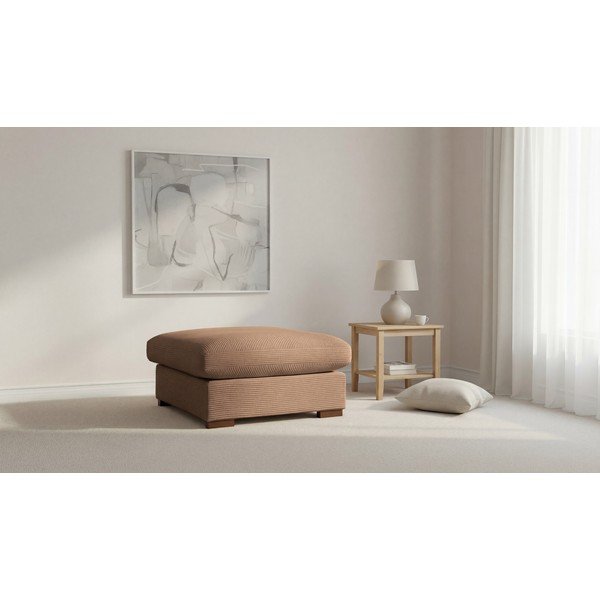 Světle hnědý manšestrový taburet Comfy – Scandic-image-4