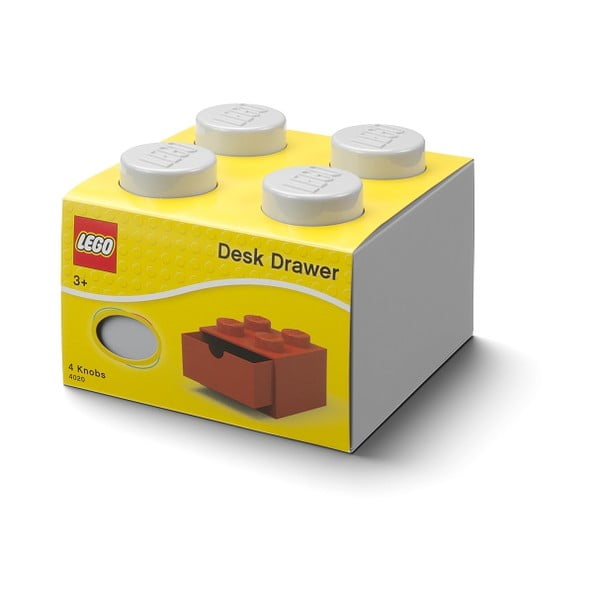 Šedý stolní box se zásuvkou LEGO® Brick, 15,8 x 11,3 cm-image-4