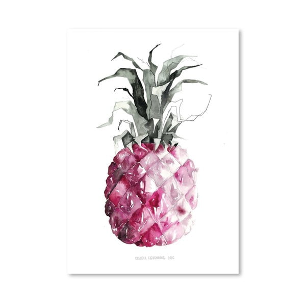 Plakát Americanflat Pineapple Pink by Claudia Libenberg, 30 x 42 cm