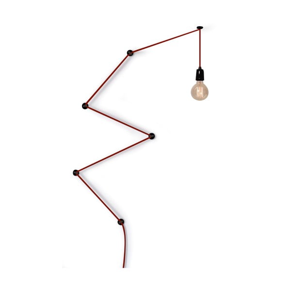 Červené nástěnné svítidlo Filament Style Snake Lamp