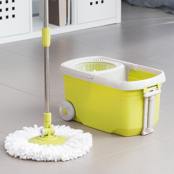 Žlutý set rotačního mopu a kyblíku InnovaGoods-image-1