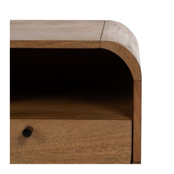 Noční stolek z mangového dřeva v přírodní barvě Mahón – Ixia-image-3