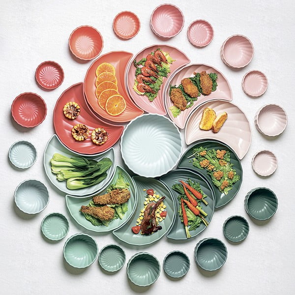 Servírovací sada z kameniny 5 ks Palmarosa pink – Villa Altachiara-image-1