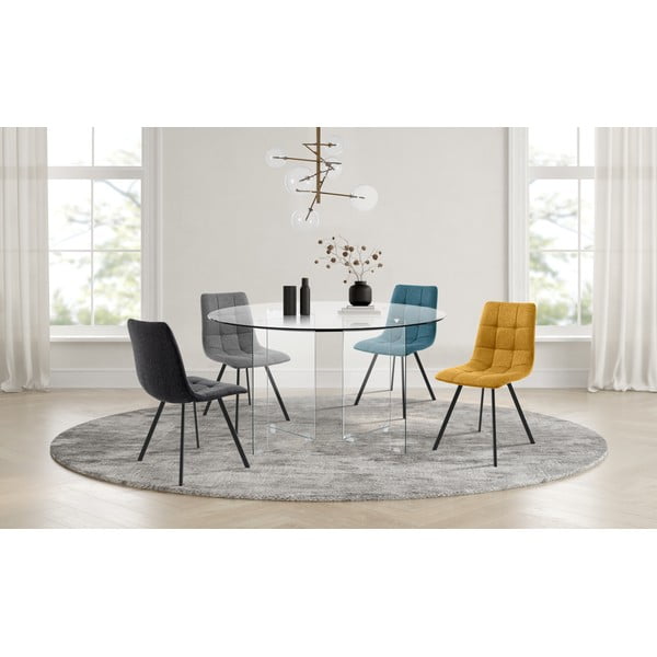 Skleněný kulatý jídelní stůl ø 130 cm Kaya – Tomasucci-image-1