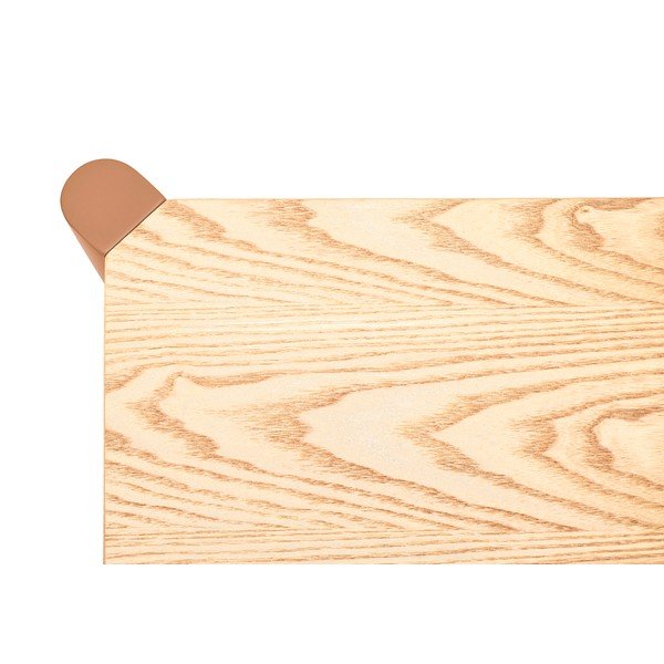 Regál v dekoru dubu v cihlové barvě/ve světle přírodní barvě 126x59x43 cm Bona – Teulat-image-4