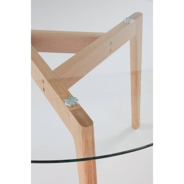 Kulatý jídelní stůl z dubového dřeva ø 120 cm Malevik – Jotex-image-4