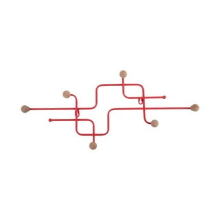 Červený kovový nástěnný věšák 60,5 cm Metro – PT LIVING