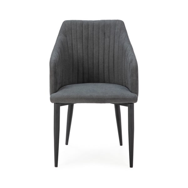 Tmavě šedá čalouněná jídelní křesla v sadě 2 ks Nadi – Marckeric-image-2