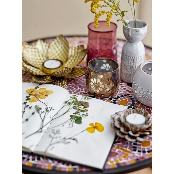 Bílá váza z kameniny Bloomingville Geometric-image-1