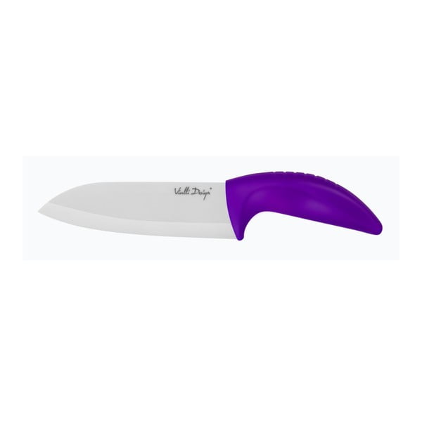 Keramický nůž Vialli Design Santoku, 14 cm, fialový