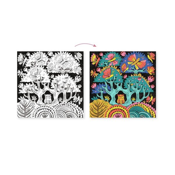 Výtvarný set s 7 kaligrafickými fixy a 3D brýlemi Djeco Les-image-1