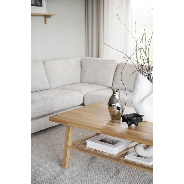 Konferenční stolek z broušeného dubového dřeva Rowico Brooklyn, 130 x 75 cm-image-2