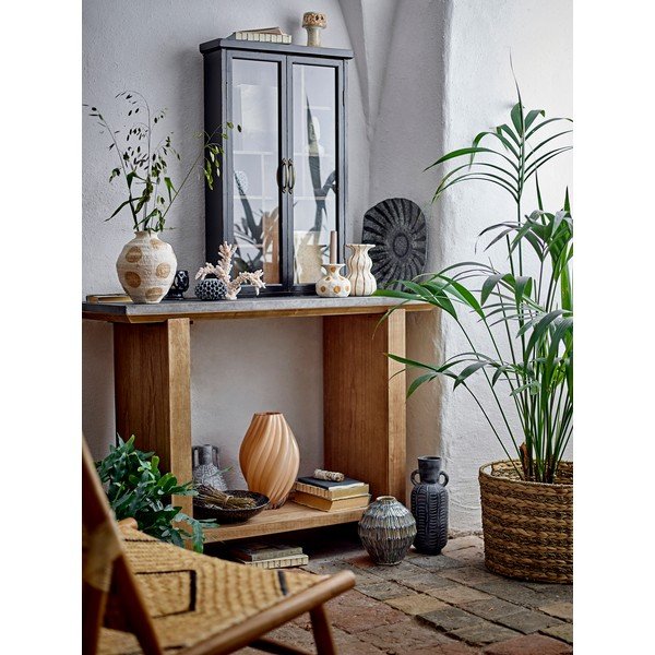 Konzolový stolek s kovovou deskou v přírodní barvě 40x110 cm Riva – Bloomingville-image-1