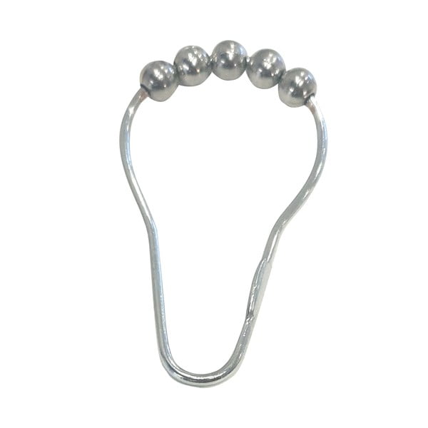 Háčky ke sprchovému závěsu v sadě 12 ks v leskle stříbrné barvě 3,5 cm Anello – Spirella