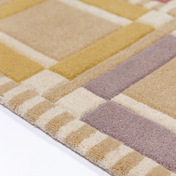 Ručně tkaný vlněný koberec v přírodní barvě 160x230 cm Quadro Wool – Flair Rugs-image-4
