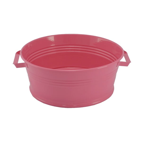 Kovový kbelík s uchy Kovotvar, 10x27 cm, růžový