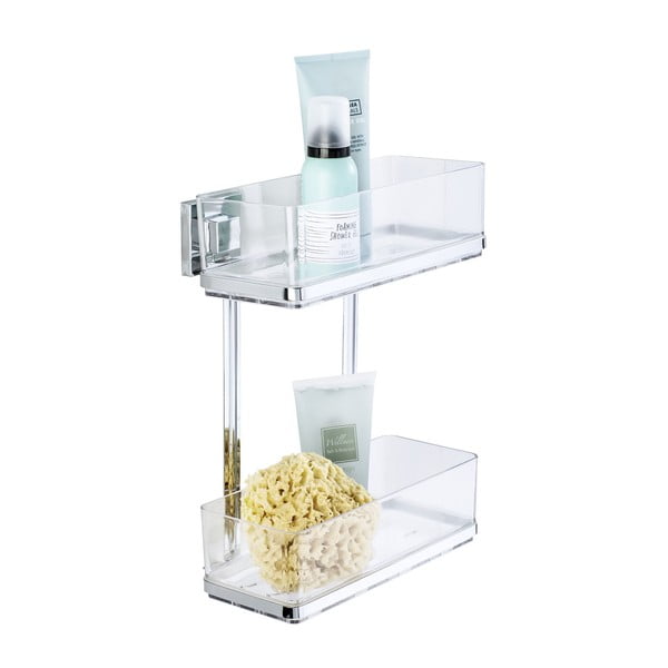 Samodržící dvoupatrová polička Wenko Vacuum-Loc, 14 x 25,5 cm-image-2