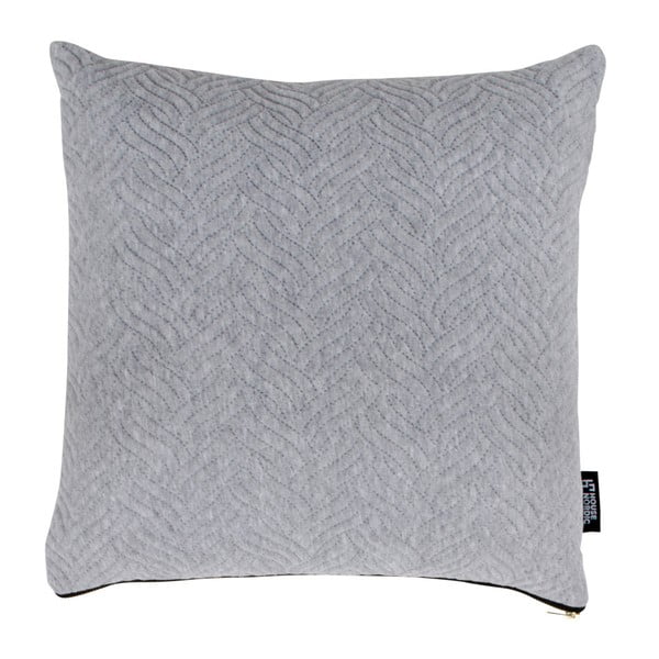 Světle šedý polštářek s příměsí bavlny House Nordic Ferrel, 45 x 45 cm