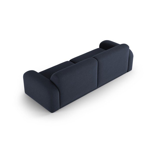 Tmavě modrá sametová pohovka 242 cm Erin – Micadoni Home-image-4
