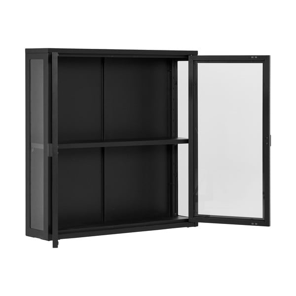 Černá kovová závěsná vitrína 80x80 cm Brisbane – House Nordic-image-2