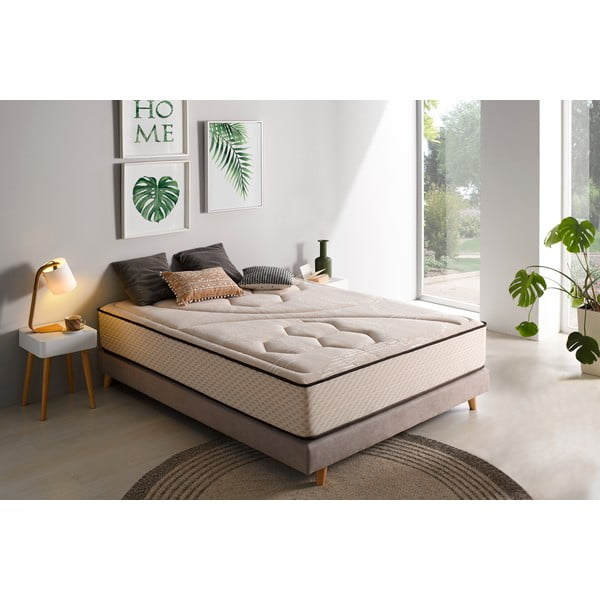 Tvrdá/středně tvrdá pěnová oboustranná termoregulační matrace 160x200 cm Tempus Gold – Moonia-image-1