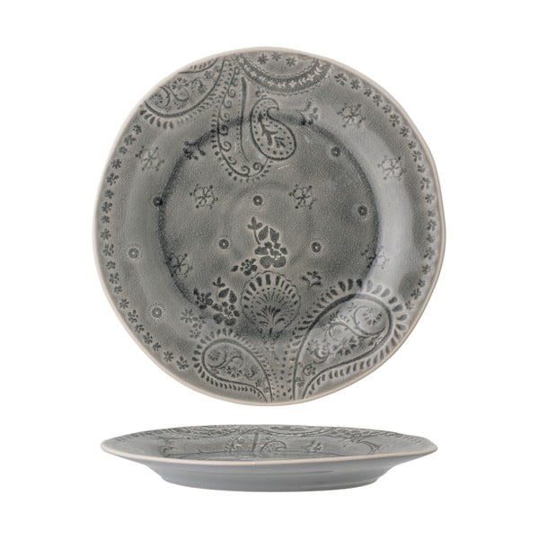 Šedý talíř z kameniny Bloomingville Rani, ø 26,5 cm-image-4