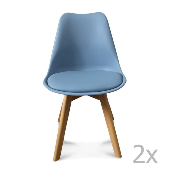 Sada 2 modrých židlí Opjet Scandinavie